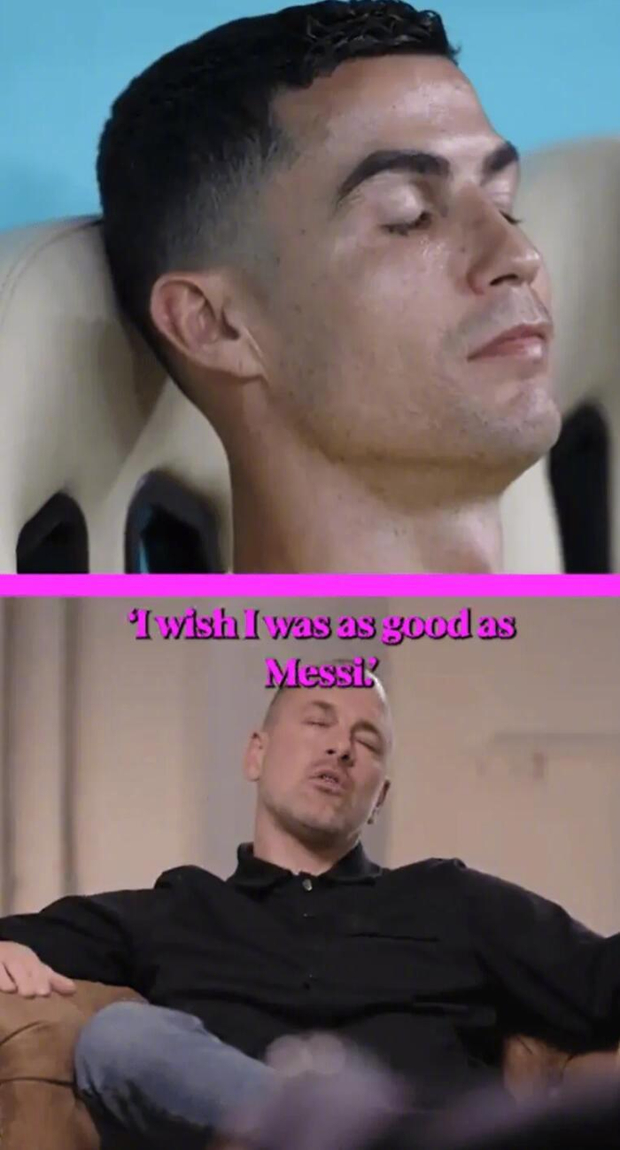 C罗深夜反思：若能如梅西般强大将如何